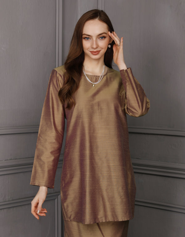 BAJU KURUNG PAHANG MODEN JENNA (MAUVE TAUPE)